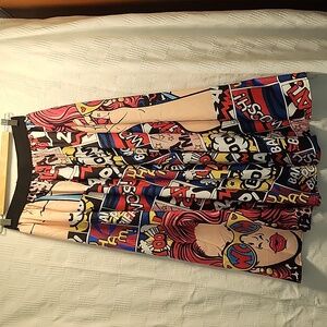 Shein Pop Art Skirt Sz. M